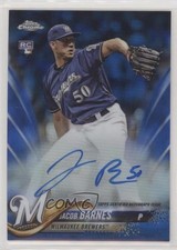 2018 Topps Chrome Rookie Blue Refractor 142/150 Jacob Barnes #RA-JBA Auto fm0