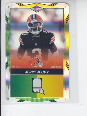 2025 NFL Uno Elite JERRY JEUDY Green Yellow Foil SP Browns #092