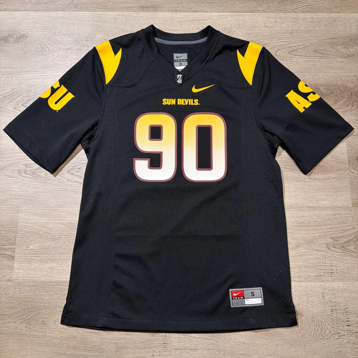 Maillot De Sport Arizona Sun Devils – Brodé Licence Universitaire, Taille L, Bleu Vif – Tenue Décontracté Homme