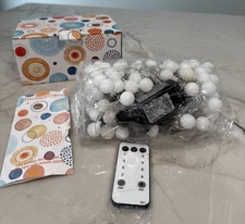 49ft (+ 9.8ft cord) LED Ball Shaped Globe String Lights w/ Remote Indoor Outdoor