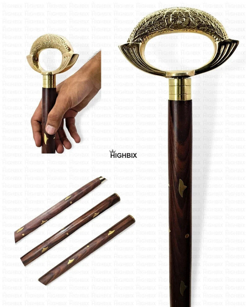 Vintage Look Steampunk Solid brass Ring Head Hand… - image 1