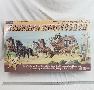 Lindberg Concord Stagecoach 1/16 Plastic Model Kit 