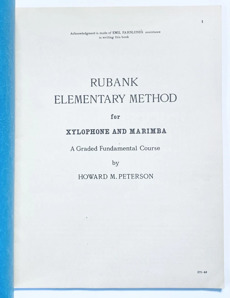 Método elemental Rubank para xilófono o marimba Howard M Peterson 1938 Foto 3 de 4