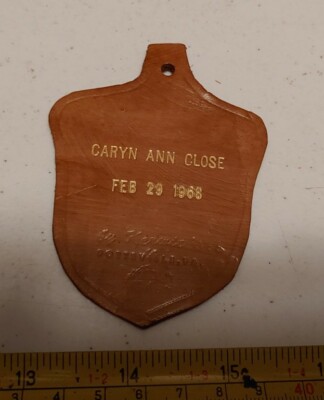 Vintage Kerwicks Pottsville PA 1968 Caryn Ann Close Advertising Leather Sample?