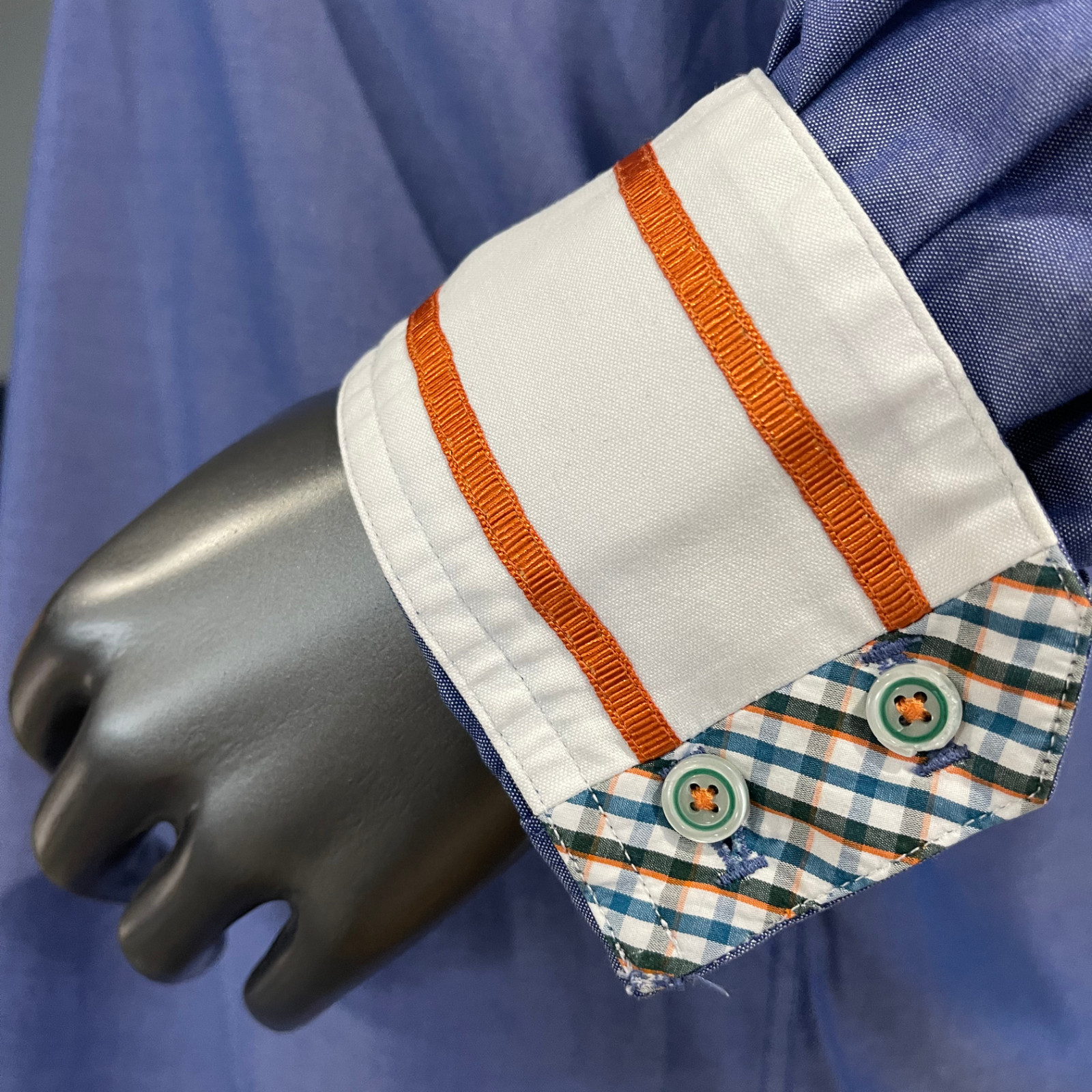 Robert Graham Men’s 2XL Solid Blue Button-Down Sh… - image 5