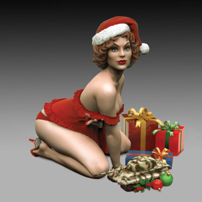 MW22 ROYAL MODEL 846 PIN-UP CHRISTMAS (75MM) FIGURE
