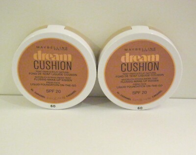 2 x MAYBELLINE dream CUSHION LIQUID FOUNDATION - 60 CARAMEL