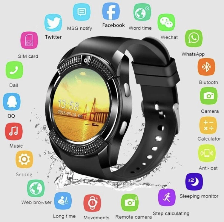 Montre connectee Bluetooth carte Sim pour smart phone eBay
