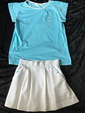 VINTAGE CHRIS EVERT TENNIS OUTFIT T-SHIRT & ROCK 80er RAR X SMALL