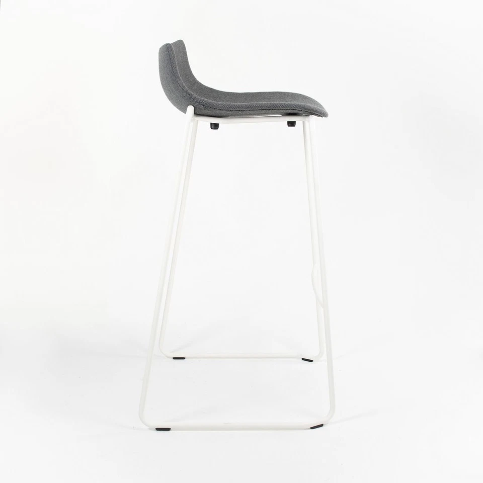 2021 BA004F Preludia Bar Stool by Brad Ascalon for Carl Hansen Fabric Grey White - Image 2 of 4