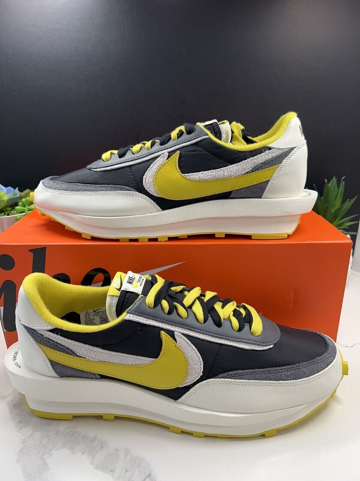 SACAI X NIKE Nike LD Waffle Sacai x UNDERCOVER Bright Citron US da uomo taglia 15 IN MANO