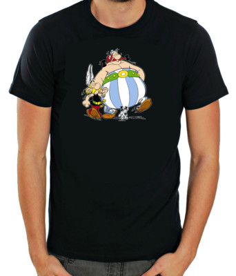 Asterix & Obelix Funny Characters Short Sleeve White T Shirt Men K1018