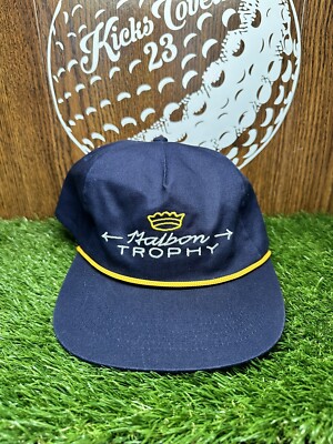 Malbon Golf Trophy Collection Trophy Rope Hat Navy Blue Buckets