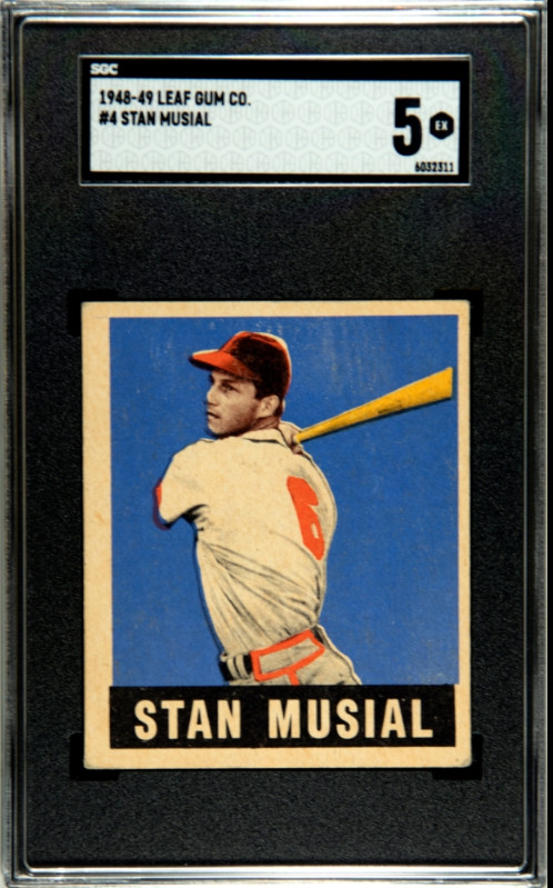 1948 Leaf Stan Musial RC # 4 SGC 5