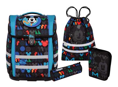 McNeill Ergo Perfecto Disney Schoolbag Set 5-teilig Schulranzen Mickey Mouse Neu