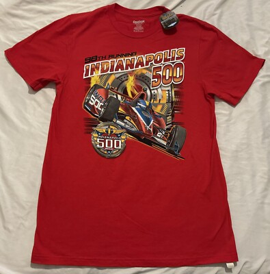 Indianapolis 500 2014 98th Running Red M T-Shirt Starting Field Race Reebok NWT