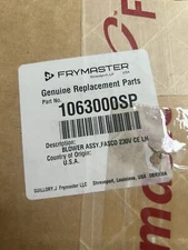FRYMASTER 1063000SP BLOWER / MOTOR ASSEMBLY 230v
