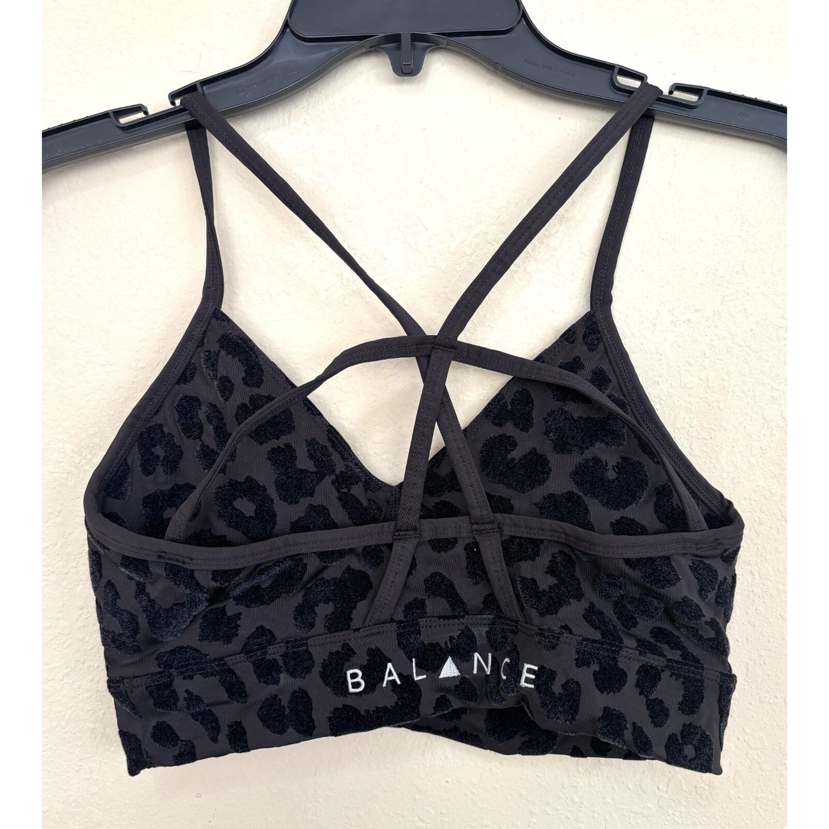 Balance Athletica Womens Vitality Sports Bra Small Black Lux Form Animal Print View 2