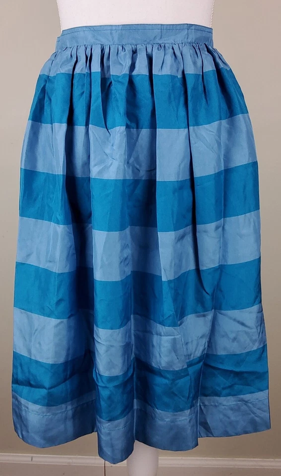 Falda midi Burberry Brit para mujer 100 % seda dos tonos talla US 4 Foto 2 de 4