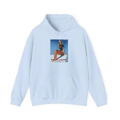 Ralph Lauren Retro Ad Art Graphic Print LS Unisex Heavy Blend  Hooded Sweatshirt