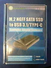 IOCREST M.2 NGFF SATA SSD to USB 3.1/TYPE G ~ Controller Adapter Enclosure