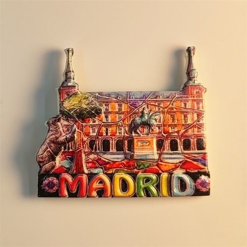 Spanien Madrid Puerta del Sol Tourist Souvenir 3D Harz Kühlschrankmagnete Handwerk Geschenk - Bild 1 von 5