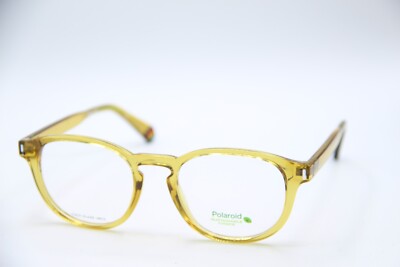 NEW POLAROID PLD D452 40G CLEAR YELLOW AUTHENTIC DESIGNER EYEGLASSES 50-19
