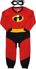 Disney Pixar Incredibles 2 Unisex Kids Body Suit Pajama with Mask 6/7 