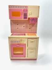 VTG Sweet Roses Barbie Kitchen Cooking Center 1987 w/accessories