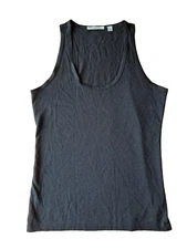Country Road Tank Top Womens Sz Large Black Scoop Neck Sleeveless Summer Casual