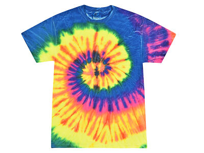 Multi-Color Tie Dye T-Shirts,  Kids & Adults Short Sleeve Cotton Colortone 