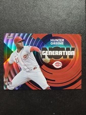 2022 Topps Update Series Hunter Greene Generation Now Black 262/299 RC Rookie SP