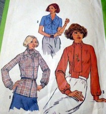 LOVELY VTG 1970s BLOUSE Sewing Pattern 18/40