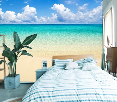 3D Beach Sea E1809 Wallpaper Mural Paper Wall Print Indoor Murals CA Honey