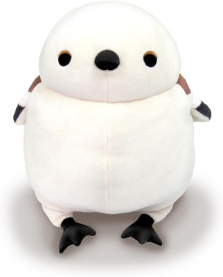 Shinada Global Mochi-Shima Shimaenaga Brown L size Plush Doll 22×20×24cm NEW