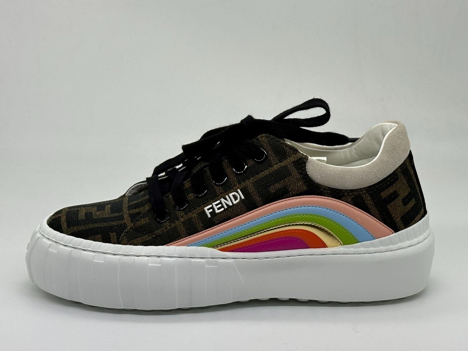 Brand new- FENDI (FF) Jacquard Rainbow Low-Top Sneakers Size: 36EU = US 6  for Sale in Fort Lauderdale, FL - OfferUp