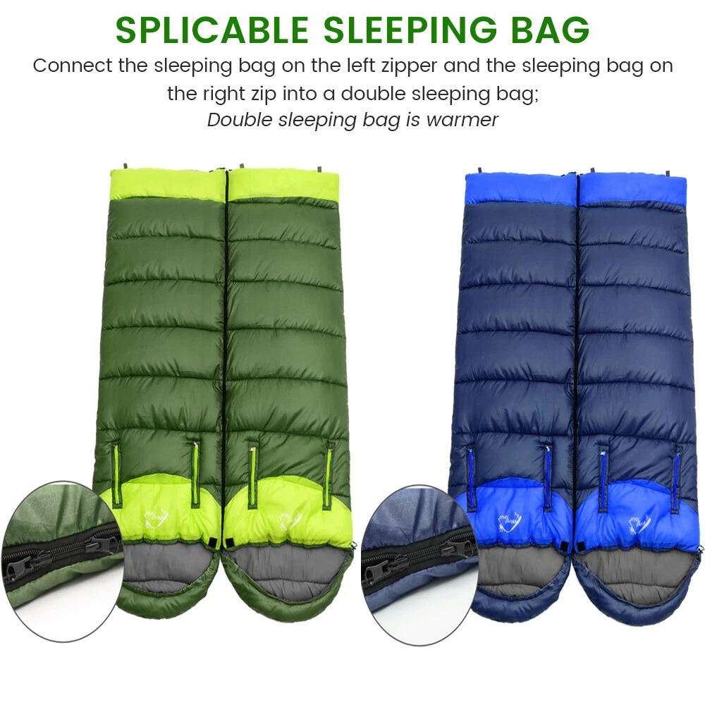 Portable Waterproof Cold-proof Camp Sleeping Bag Outdoor Hiking Wearable Hoodie