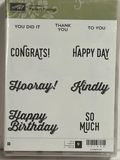 Stamping Up!  Perfect Pairings Congrats Happy Day Kindly Hooray