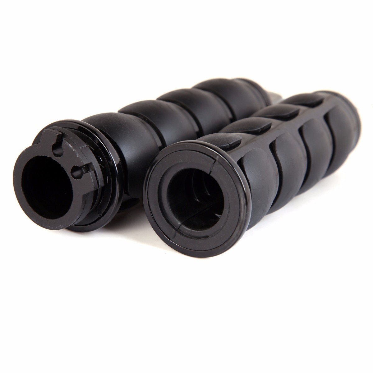 HTTMT- Black Red Cruiser Motorcycle 7/8 Inch Spike Hand Grips Handlebar Compatible With Harley Davision See Fitmen