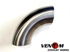 2" INCH 50.8mm 90 Degree Zero Leg Mandrel Bend 304 Stainless Exhaust Pipe Tube