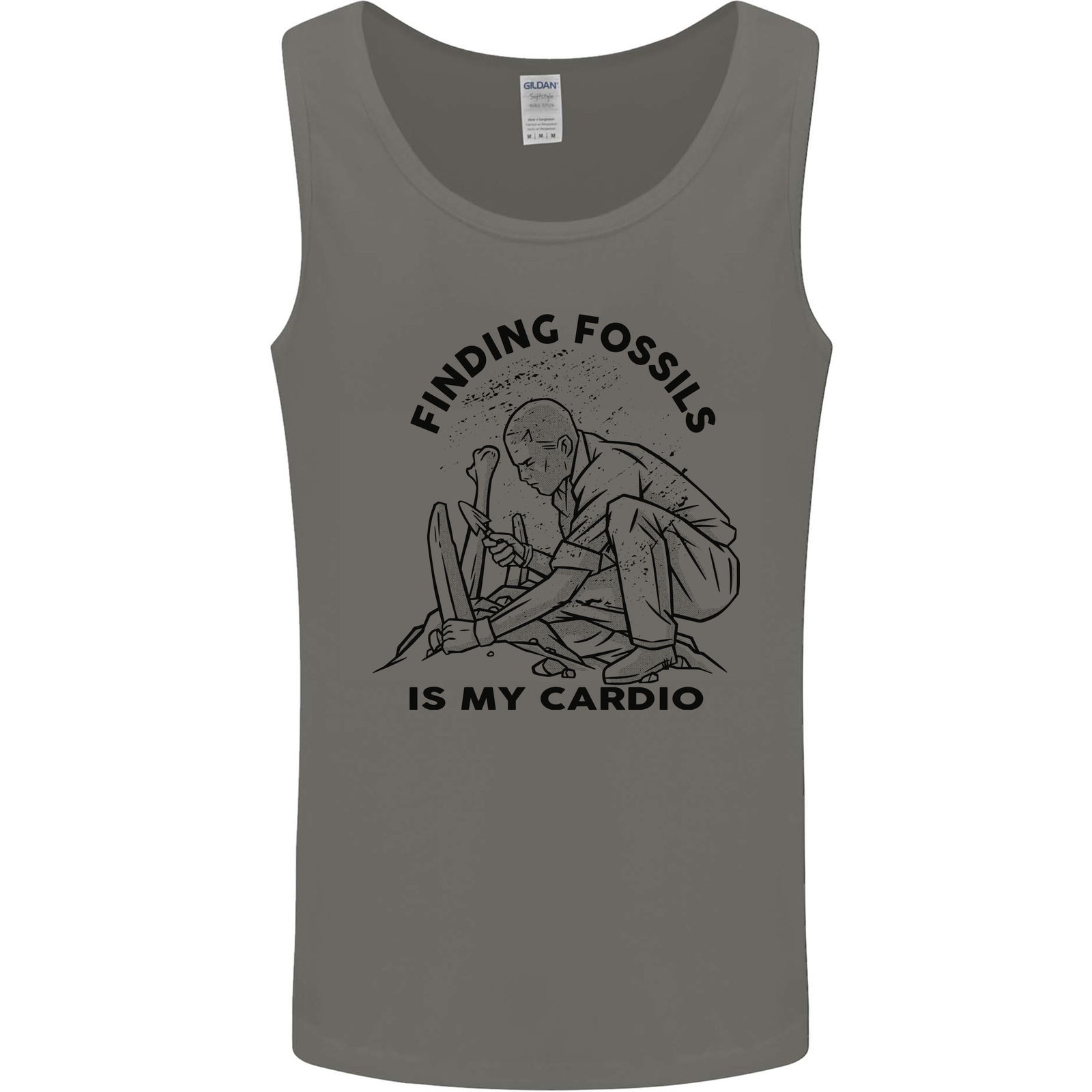 Funny Palaeontology Finding Fossils is My Cardio Mens Vest Tank Top