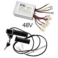 E-Bike Scooter 48V 1000W Brush Speed Controller Throttle Grips w/ Key Switch ATV