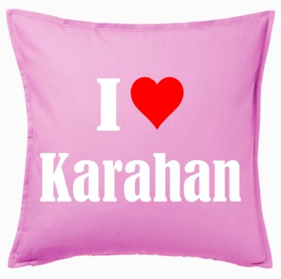 I Love Karahan Kissenbezug Pink Ich Liebe Karahan 113399