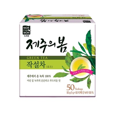 Clean Jeju Spring Leaf 50 tea bags premium green tea Traditional Korean Health