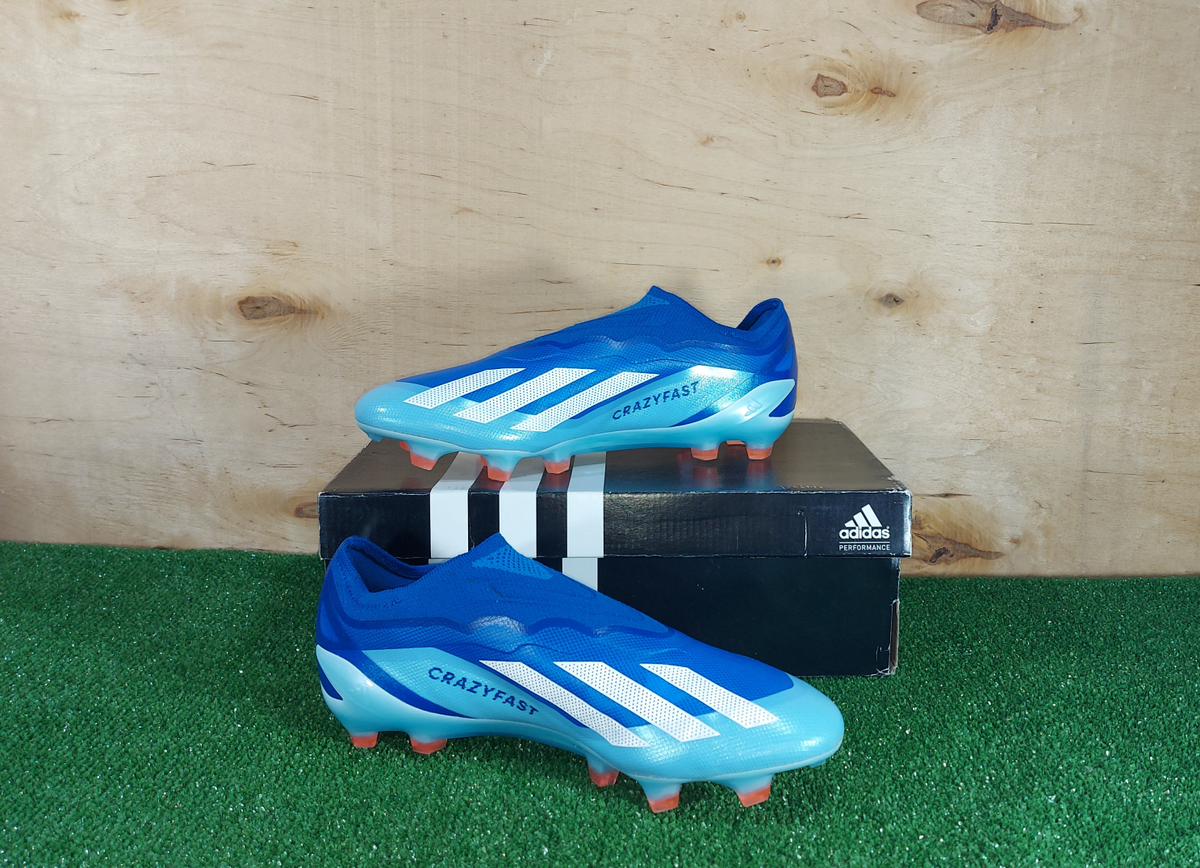 Adidas X Crazyfast.1 Laceless FG FZ6563 Blue boots Cleats Adidas X Crazyfast.1 Laceless FG FZ6563 Blue boots Cleats
