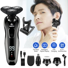 6 IN 1 Electric Shaver Men's Grooming Kit Trimmer Bald Head Razor Wet & Dry US
