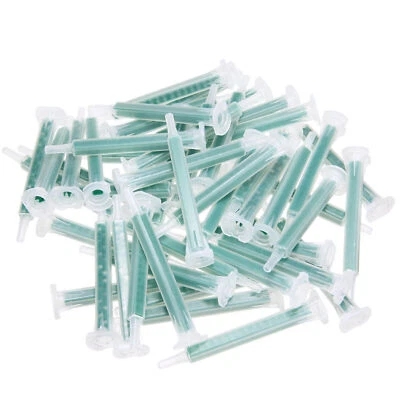 100x Static Mixer Epoxy Resin Mixing Tube Nozzles Sets For Ab Glue Gun Approx