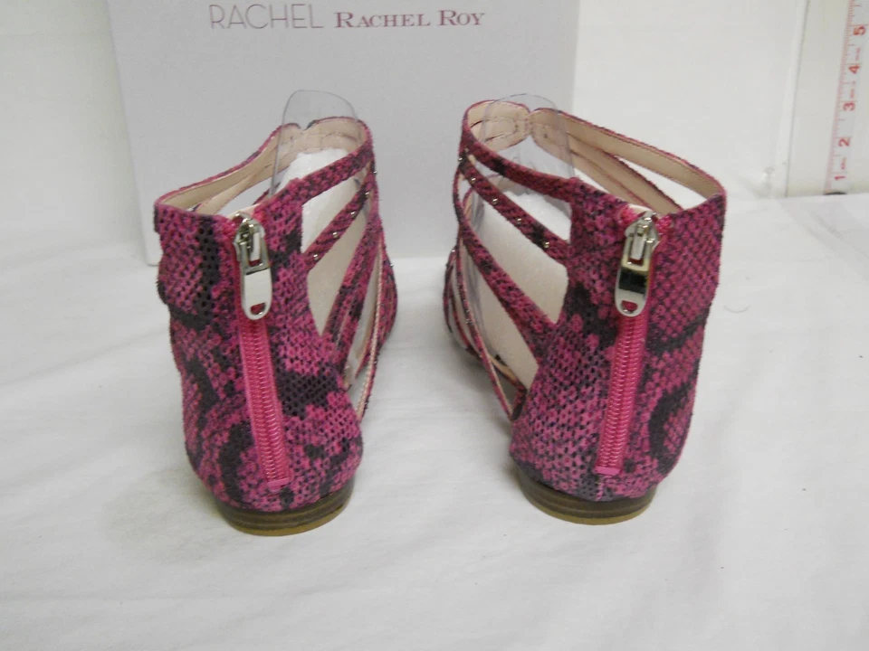 Nuevas Sandalias Rachel Roy Para Mujer Sitrus Rosa Reptil Gladiador 7.5 M Zapatos Foto 4 de 4