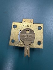 Antique Slot Machine Parts - Original Mills CONSOLE Back Door Lock WITH Key