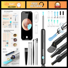 Ear Wax Removal Tool with 1080P Camera - Spade Cleaner, LED Light, 6 Tips